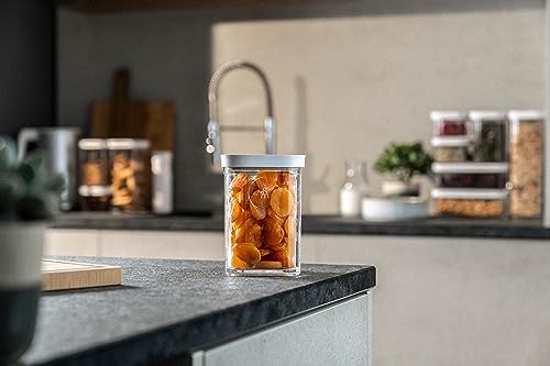 ZWILLING Fresh & Save Cube Box 2S, Stapelbare Vorratsdose, Luftdicht, Vakuumierbare Aufbewahrungsdose, Spülmaschinengeeignet, Transparent
