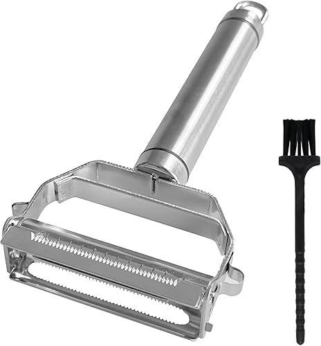NTVKID Ultra Sharp - Pelador de juliana 2 en 1 y pelador de verduras - Cortador de cuchillas de doble cara y cortador de frutas, peladores de