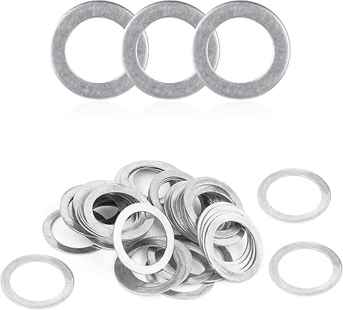 NTNEV 24 piezas de arandela de juntas de tapón de drenaje de aceite, sello de aluminio, tapón de drenaje de aceite para lavadora aplastante, OEM