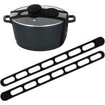 2PCS Silicone Lid Latch for Pots - Universal Lid Latch Strap for Crockpot, Crock Pot Lid Strap, Crockpot Locking Lid, Slow Cooker Lid Lock, Silicone Travel Latch for Casserole Dishes and Pans