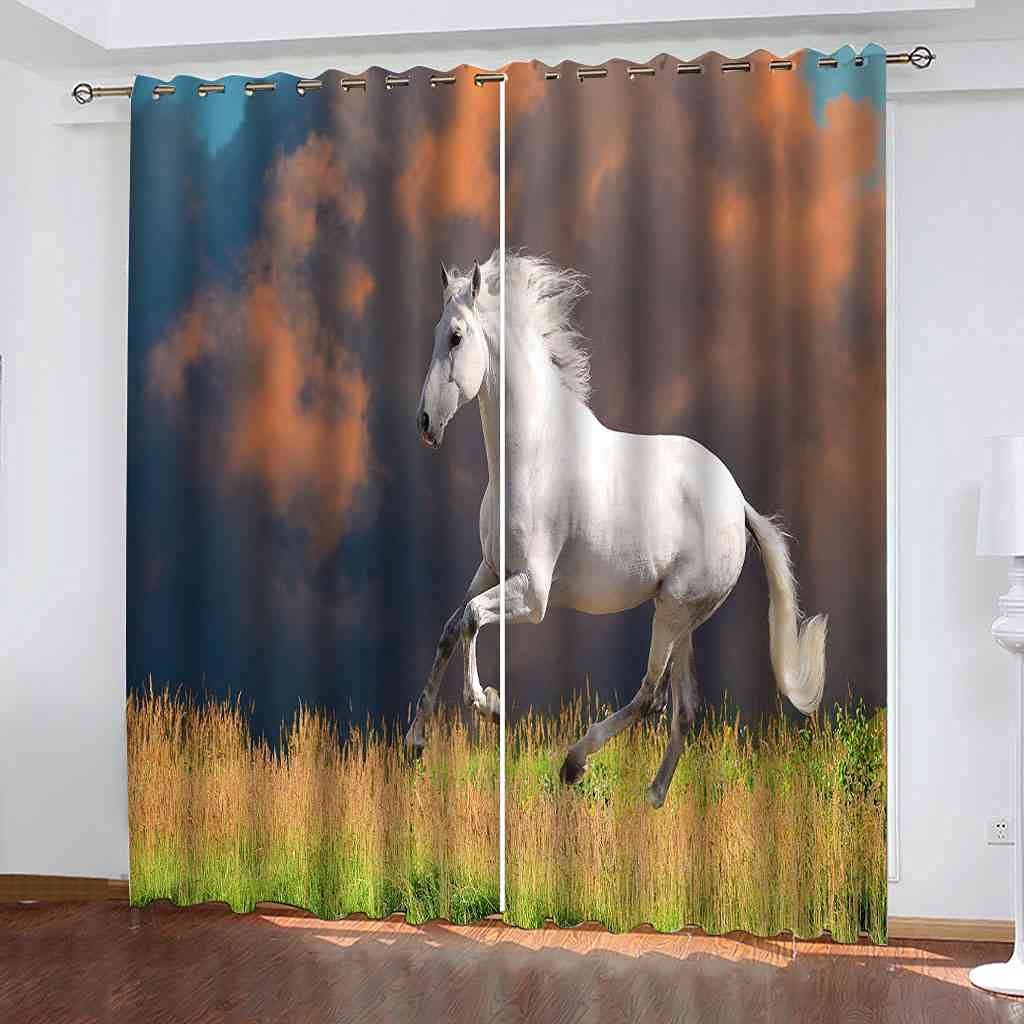 Rideau phonique et thermique contre le froid et le bruit rideaux occultants cheval 264x242cm