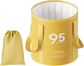 Lavatório Dobrável para Os Pés, Balde de Spa para Escalda-pés, Banheira Dobrável E Dobrável, Balde para Escalda-pés, Casa de Acampamento Ao Ar Livre, amarelo
