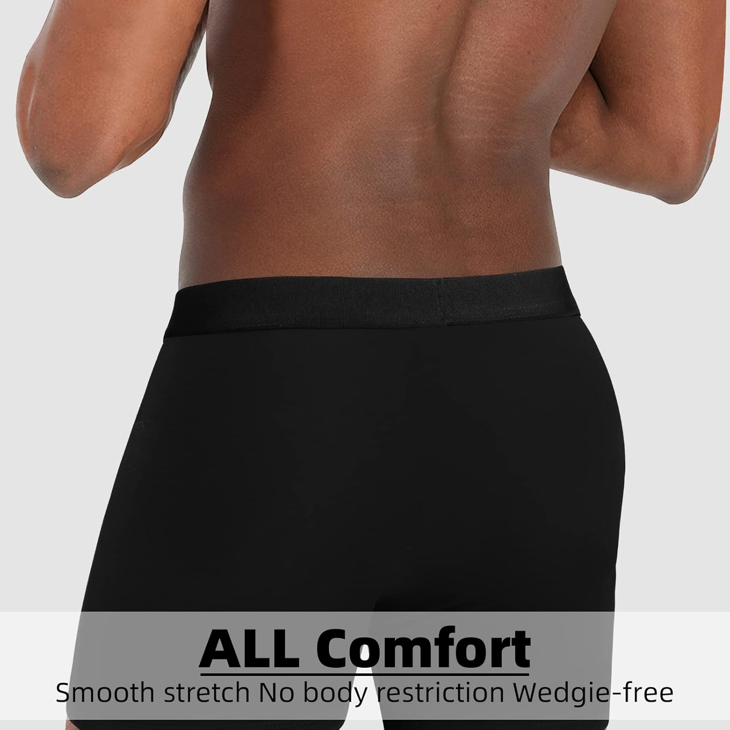 Natural Feelings Men's 6" Underwear Boxers Briefs Modal Open Fly Soft Breathable Pouch Underwear Men 3-Pack S-XXL - Image 4