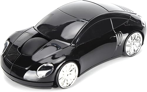 Dpofirs Mouse 2.4G para laptop, mini mouse inalámbrico inteligente en forma de automóvil, mouse ergonómico con receptor USB, regalos para niñas