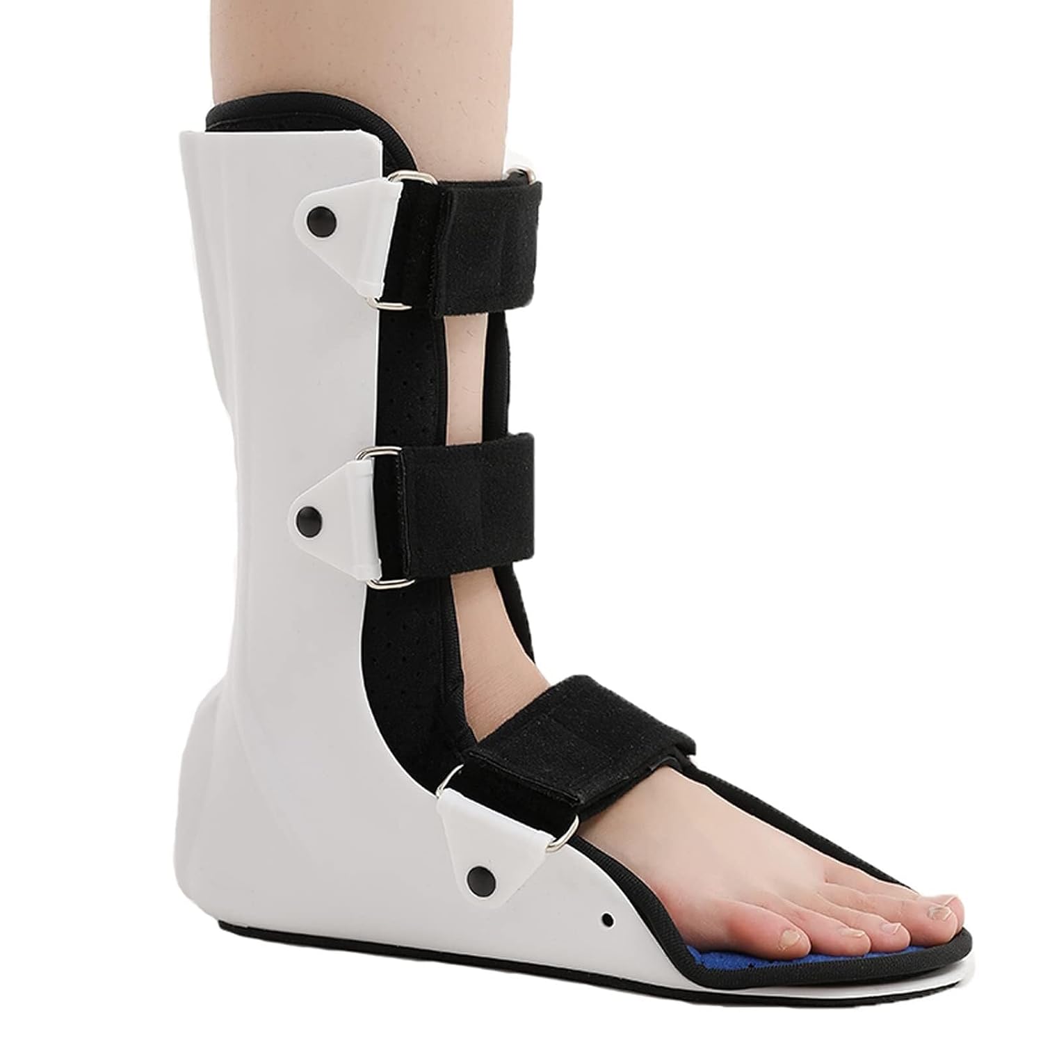 Fracture Orthosis Walking Boot for Ankle Injuries & Sprains, Adjustable Ankle Joint Fixation Brace with Breathable Lining, Non-Skid Foot Support, for Foot and Toe Fractures (S/L) (White One Size)