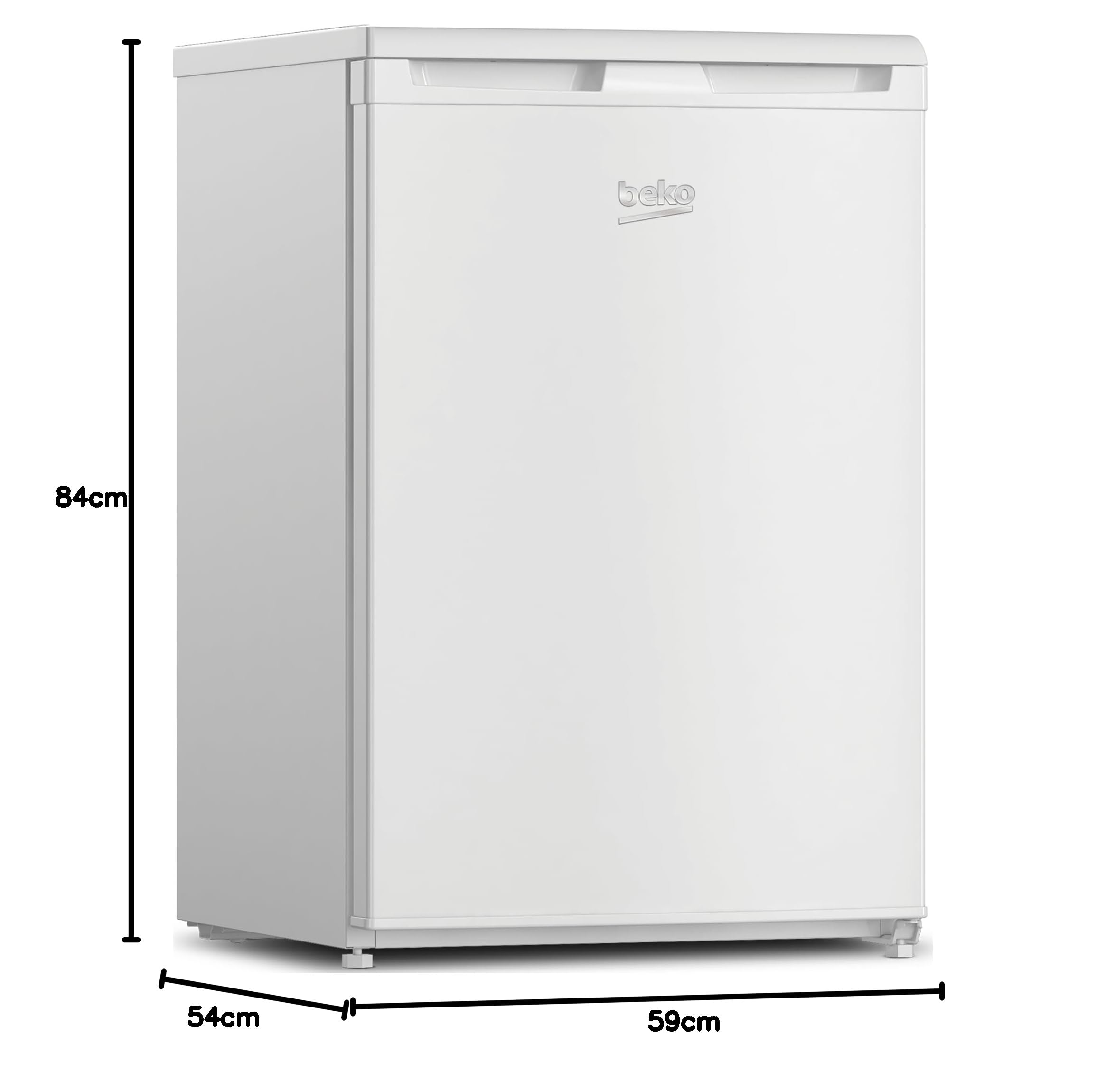 Beko TSE1286N Tisch-Kühlschrank 114 Liter Gesamt-Nutzinhalt, 101 Liter Kühlen, mit 4-Sterne-Gefrierfach, 13 Liter Gefrieren, MinFrost, nur 35 dB(A) Betriebsgeräusch, Weiß