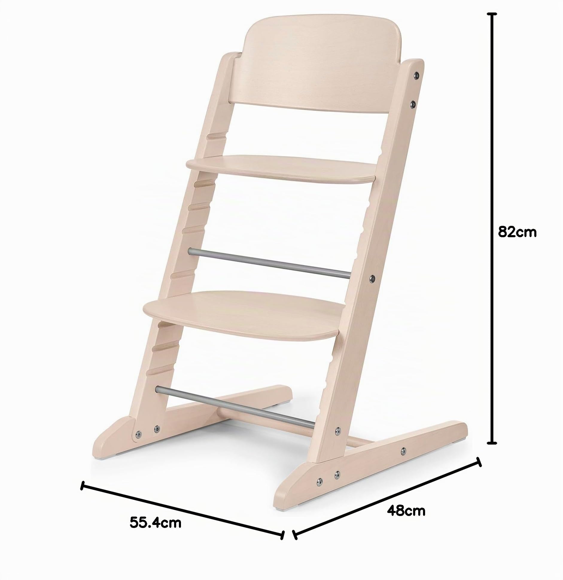 CYBEX Chaise haute IRIS en or, Grandir avec l’enfant, 3-99 ans, Peut être utilisé à partir de 6 mois grâce à des accessoires séparés, Bois de hêtre, Tout naturel