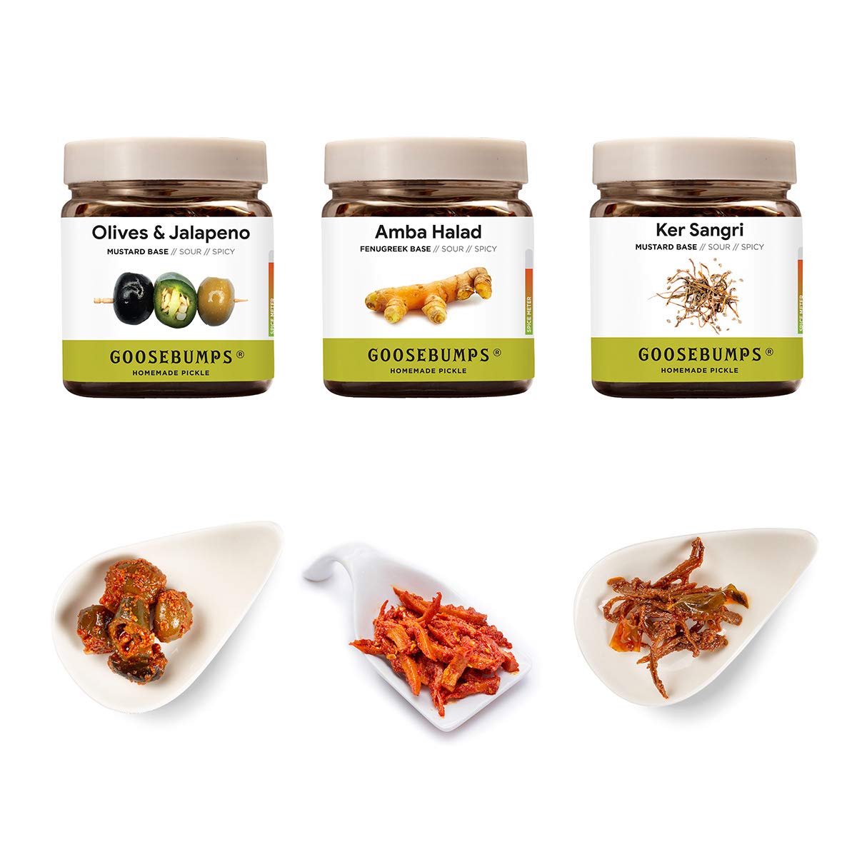 Goosebumps Homemade Exotic Pickles Combo Olives and Jalapeno Pickle