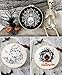 Armindou Halloween Embroidery Starter Kits for Beginners Adults, Stamped Cross Stitch Kit for Adult Beginner, Needlepoint Hand Embroidery Kit with Pattern, 3 Embroidery Hoop, 3 Set Embroidery Supplies