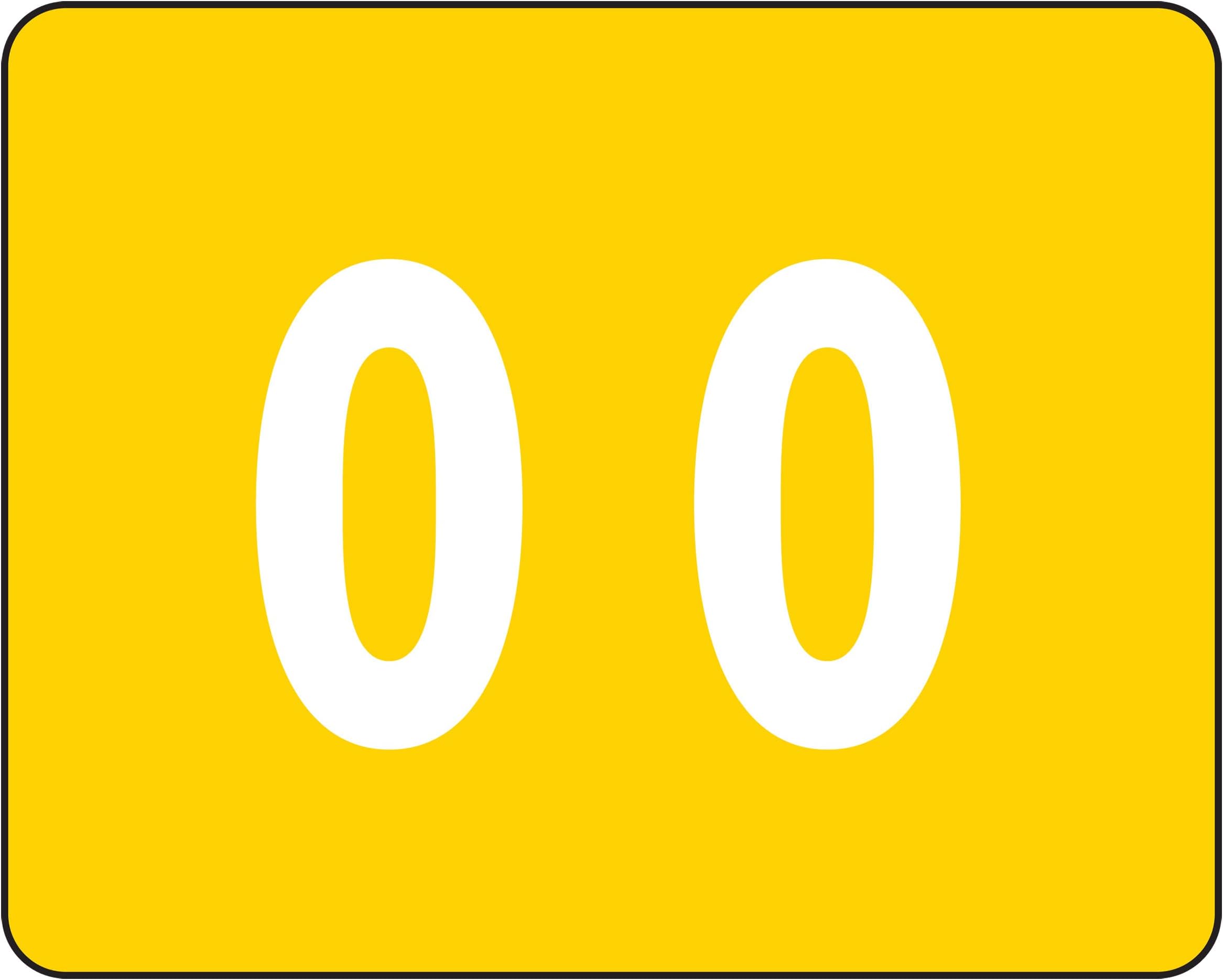 Smead ColorCoded Numeric 0, Label Sheet, Yellow, 500 per Roll (67340) File