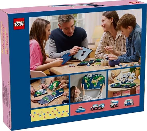 LEGO Family Holiday Memories, Adult and Teenage Building Kit, World Map for Crafts, Photo Holder Home Accessory, Cute Family Activity, Gift for Travelers, Him and Her 41838