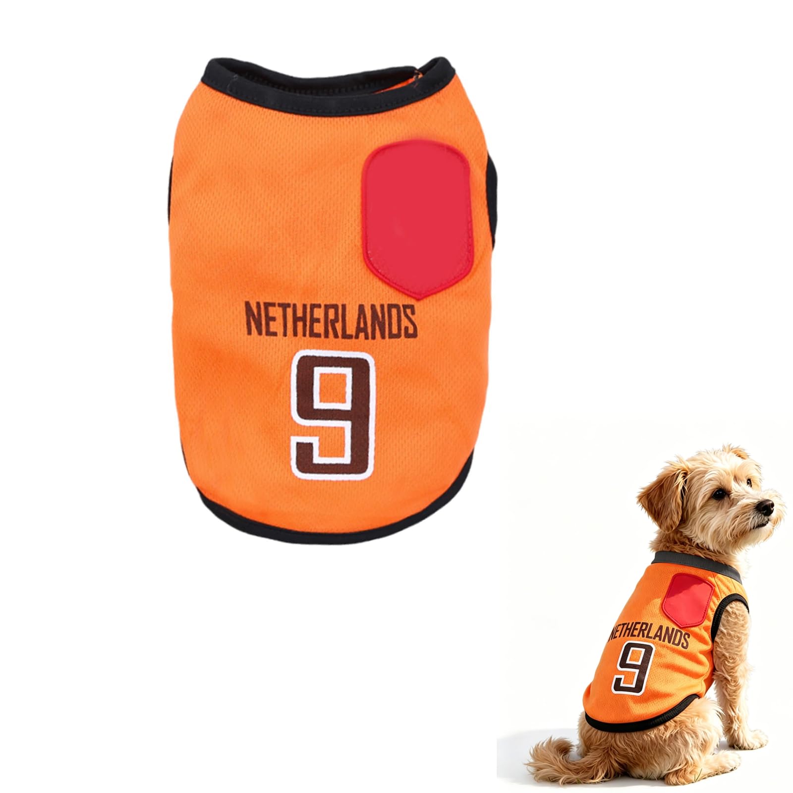 Soccer Jersey for Dogs Soccer T Shirt Sports Soccer National Team Vest Football Jersey Costume Summer Puppy Sleeveless Outfit