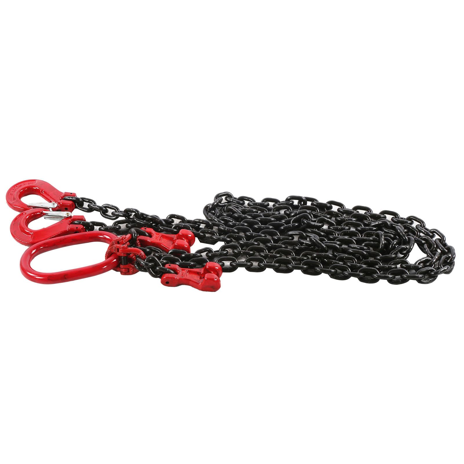 Yosoo Health Gear Catena di sollevamento 2 ganci regolabili 4,75 tonnellate – Gancio con occhiello in acciaio legato 8 mm per sollevamento motore gru