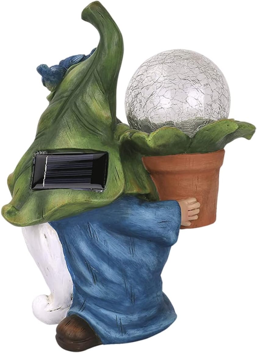 Gnome Home Decor Solar Lamp Led Resin Ornament Garden Decor Outside for Holiday