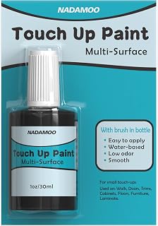 NADAMOO Black Multi Surface Touch Up Paint, Interior and Exterior House Appliance Paint for Cabinet, Wall, Door, Furniture, Windows, Shutter and Trim