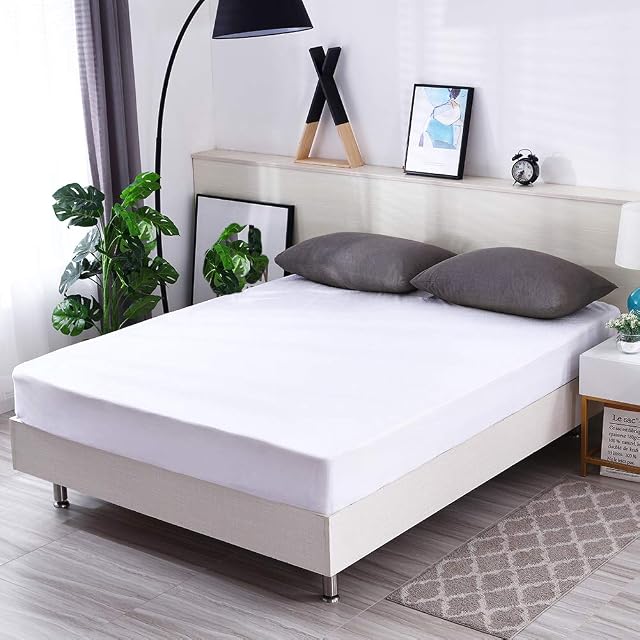 Luxury Waterproof Mattress Protector Single,Mattress Cover,100% Waterproof and BreathableDeep Pocket,10 Years WarrantySingle-90 X190)
