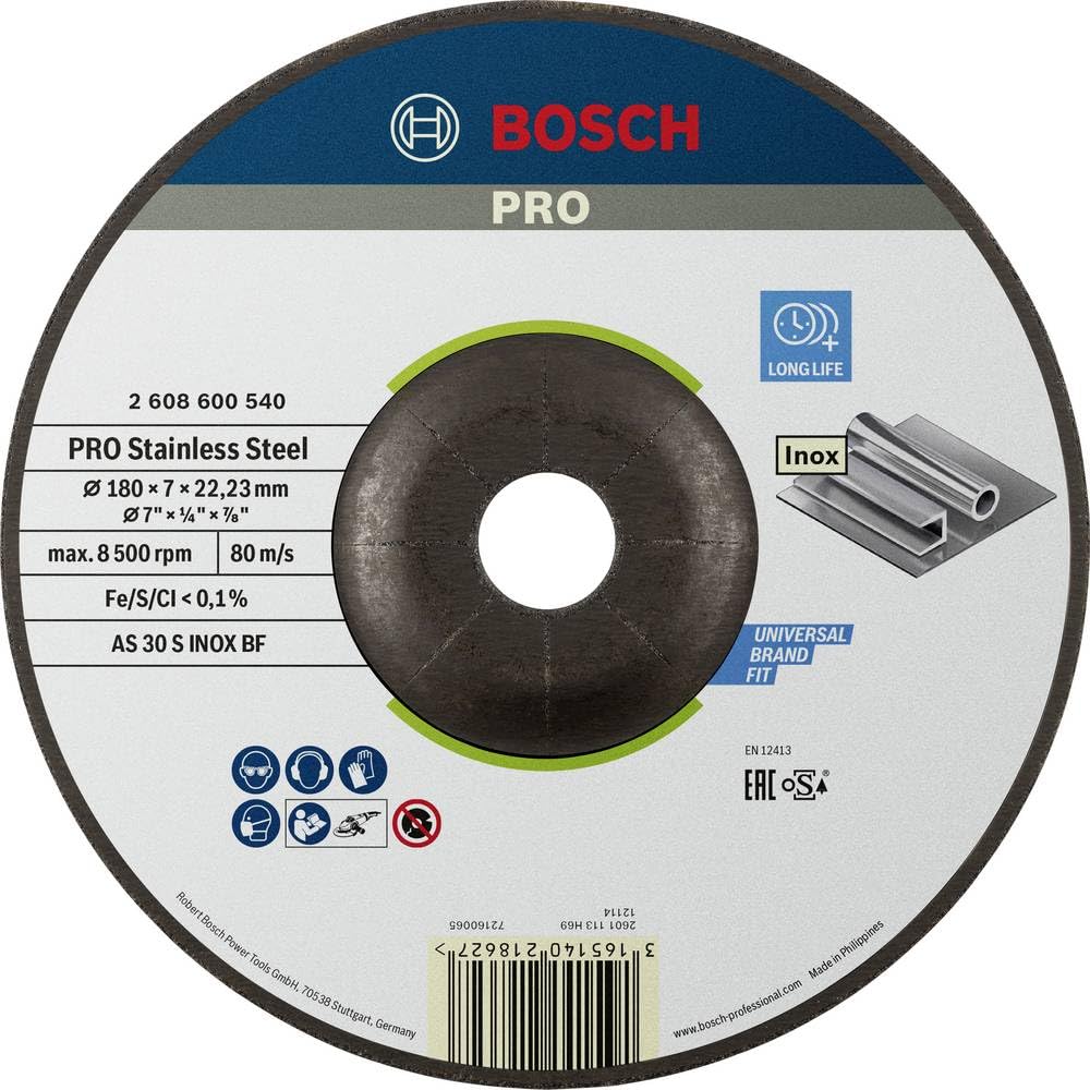 Bosch Professional Accessories 2608600540 Schleifzubehoer Schruppsch. 180 x 6 mm f. Ino X