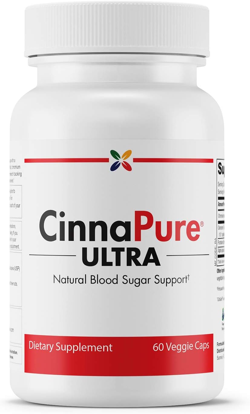 Stop Aging Now - CinnaPure ULTRA Cinnamon Complex - Natural Blood Sugar Support - 60 Veggie Caps