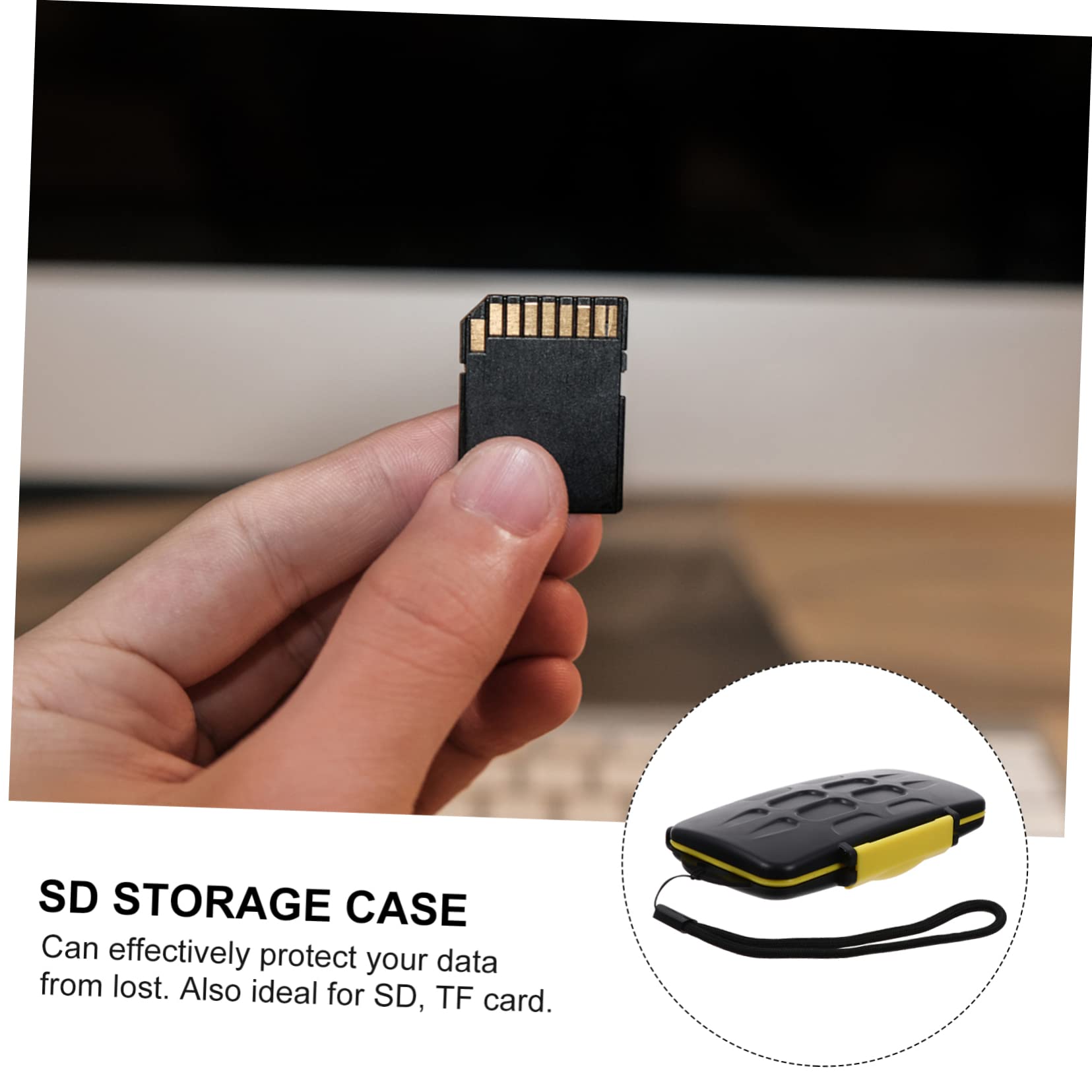 ARTIBETTER 1pc Drop Resistant Memory Card Storage Case for and Cards Shockproof Holder for Phone and Camera Ergonomic Locking System and Design