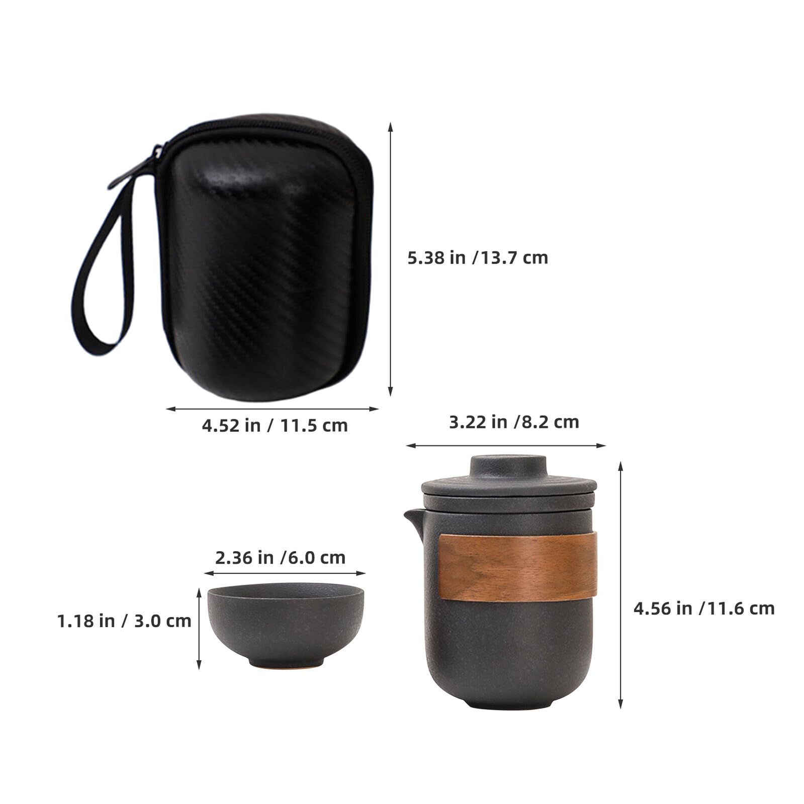Porzellan Teekanne mit Tassen für Gongfu Tee Zubereitung Tragbar für Reisen Büro und Zuhause Asiatisches Keramik Tee Service für Teeliebhaber