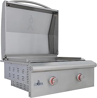 Blaze LTE+ 30-Inch Propane Gas Griddle with Lift-Assist Hood | Dual 15,000 BTU Burners | 8mm Reinforced Griddle Surface | Front Grease Management | Stainless Steel Construction BLZ-GRIDDLE-LTE3-LP