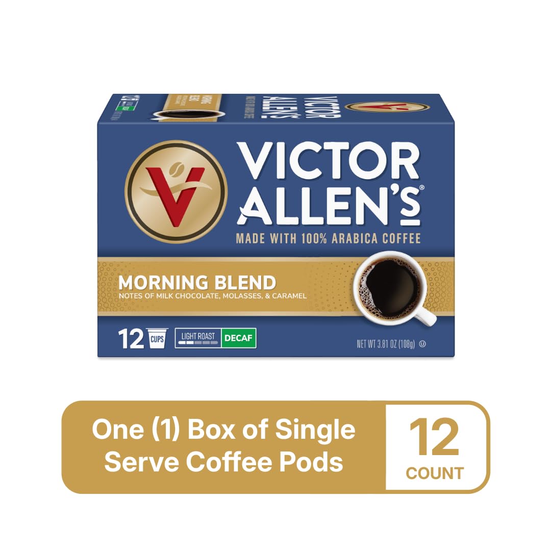 Victor Allen's Coffee Decaf Morning Blend, Light Roast, 12 Count, Single Serve Coffee Pods for Keurig K-Cup Brewers image 3
