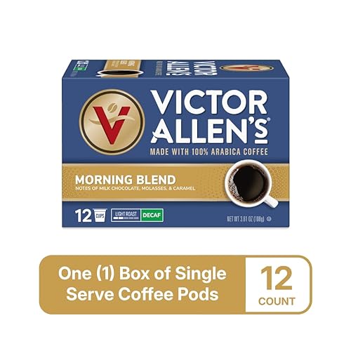 Miniatura 10 de Victor Allen's - Café descafeinado Decaf Donut Shop Blend, tostado medio, 80 unidades, cápsulas de café de una sola porción para cafeteras Keurig