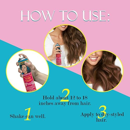 Miniatura 4 de Jerome Russell Temp'ry - Tinte en aerosol temporal para el cabello, color marrón, 2.2 onzas, paquete de 3 unidades