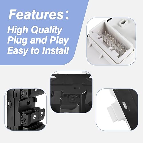 Miniatura 4 de CULMKARI Interruptor principal de la ventana de la puerta del conductor delantera para Kia Forte 2019-2021 reemplaza a 93571M6100