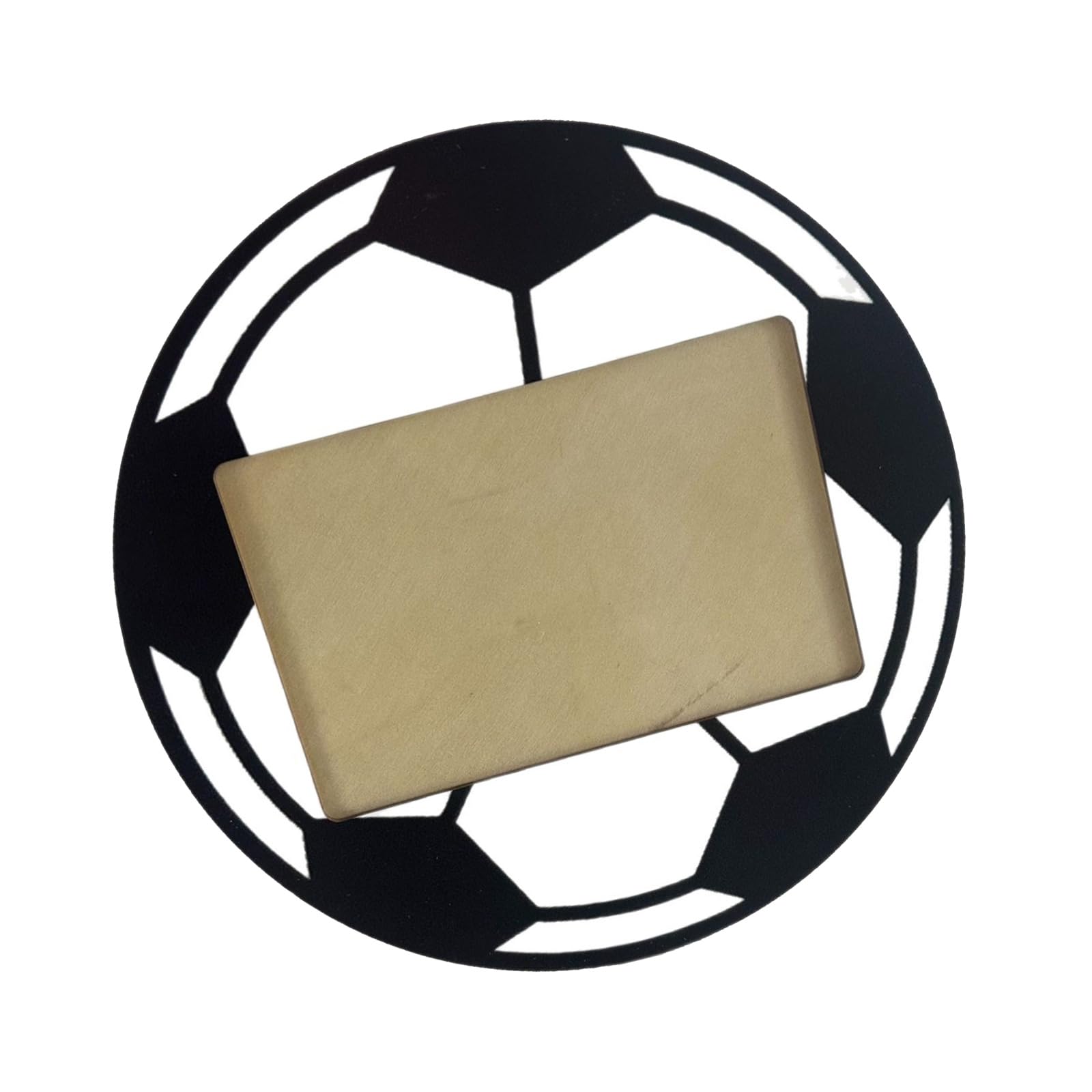 Oxxggkao Engraved Wood Photo Frame Highlighting Traditional Sports Ball Patterns Great for Group Photos Vintage Sports Collectible