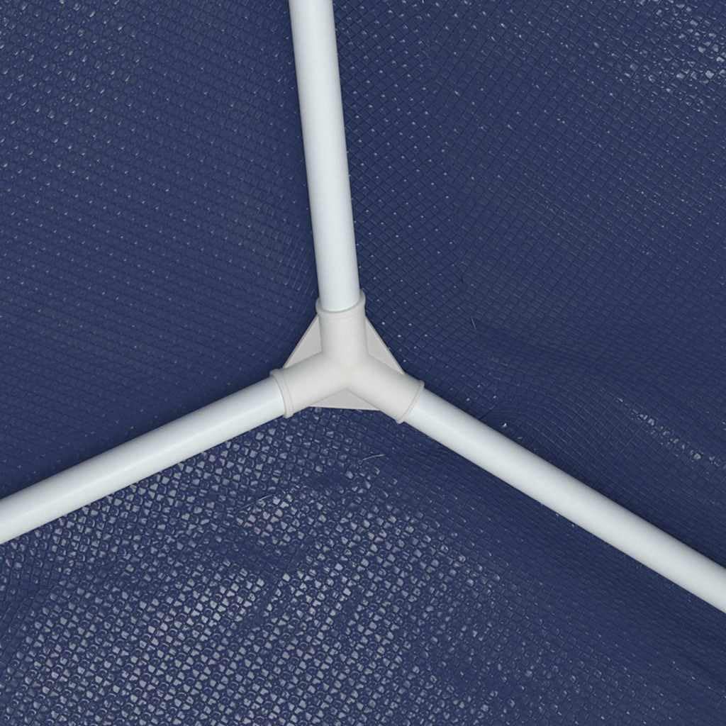 Gazebo per feste, blu, 4 x 9 m, tenda da giardino con polietilene