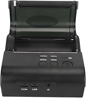 Mini Thermal Printer, 72mm 203 DPI Accuracy 90mmps BT 4.0 POS Receipt Printer, Portable Mobile POS Printer for Receipt Printing Compatible with Windows Vista iOS OS (US Plug)