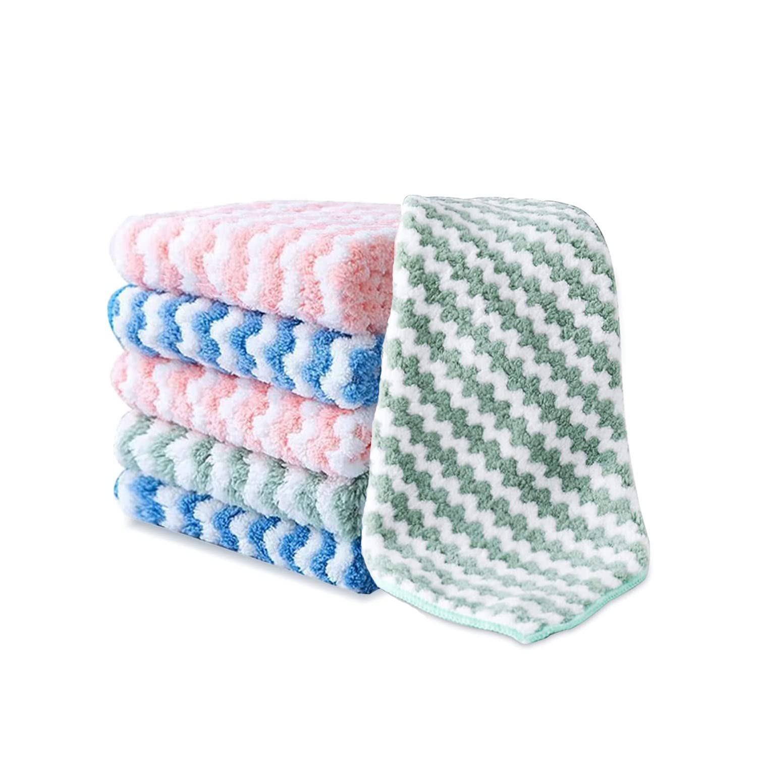 6 Pack Microfiber Cleaning Cloths Super Absorbent Fibre Dish Cleaning Cloths, Reusable Microfibre Cleaning Rag, Suitable for Windows, Cars, Kitchens, Bathrooms, Mirrors, Homes.