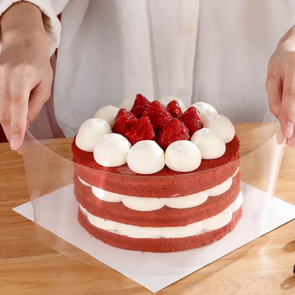 3 Rouleaux Rhodoïd Pâtisserie 10/15/20 Cm × 10 M + 12 Douilles – Acetate Transparent Réutilisable Pour Entremets, Mousse