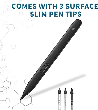 Surface Slim Pen 2 Matte - Bluetooth 5.0 Connectivity - 4,096 Points of Pressure Sensitivity - with Slim Pen 3 Tips and Pencil Holder