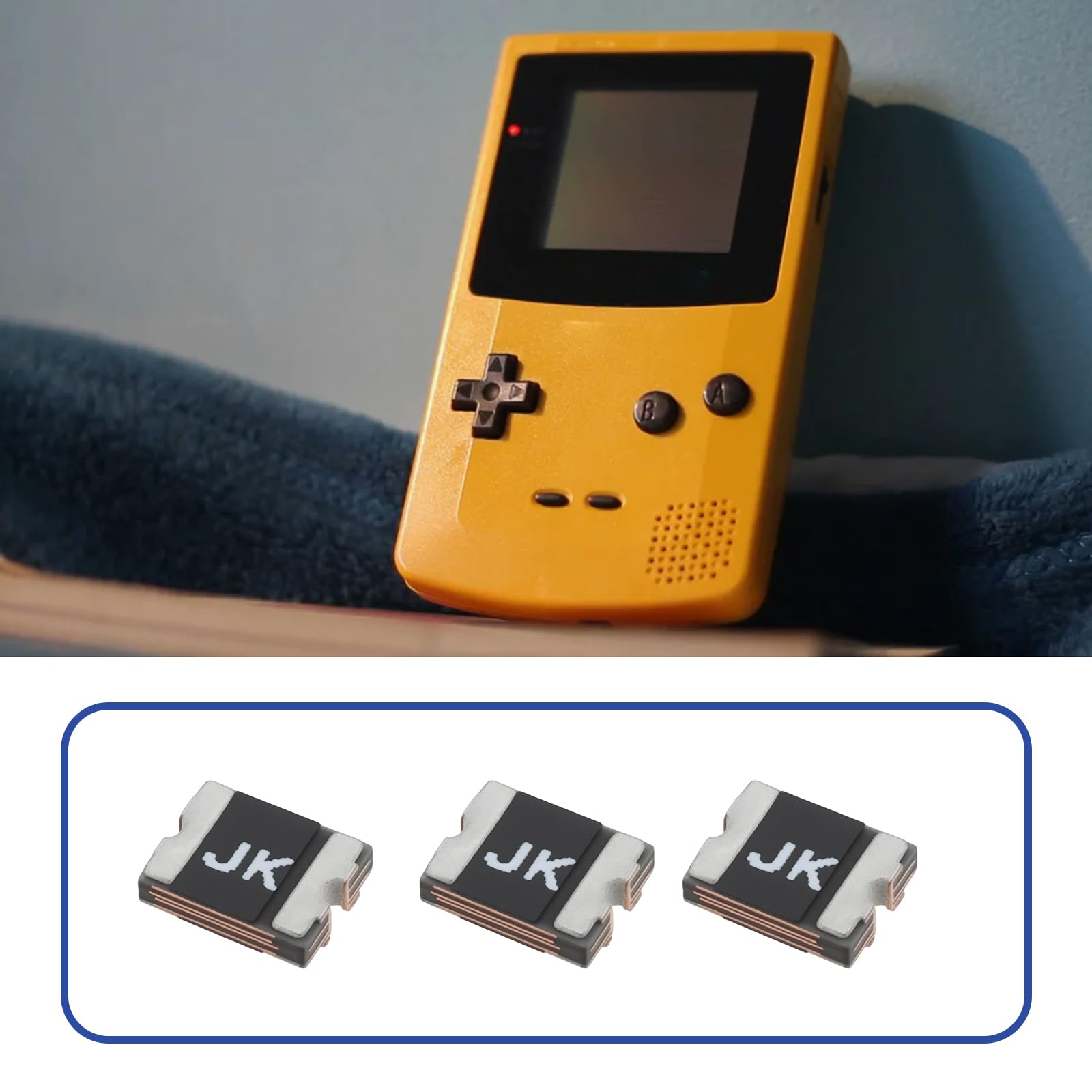 OTOTEC 10 Fusibles de Repuesto F1 F2 para Reparación de Placa de Circuito Compatible con Nintendo Game Boy Color Compatible con GBC.