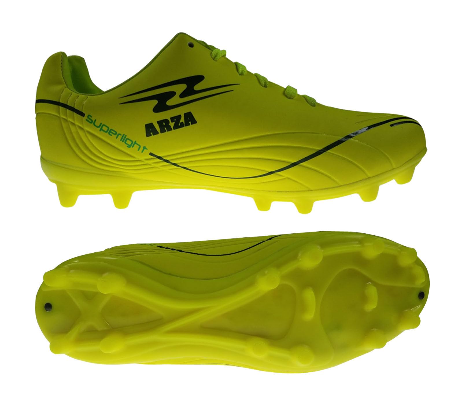 New Mens Arza Soccer Cleats Firm Ground Color Neon-Black (10.5)