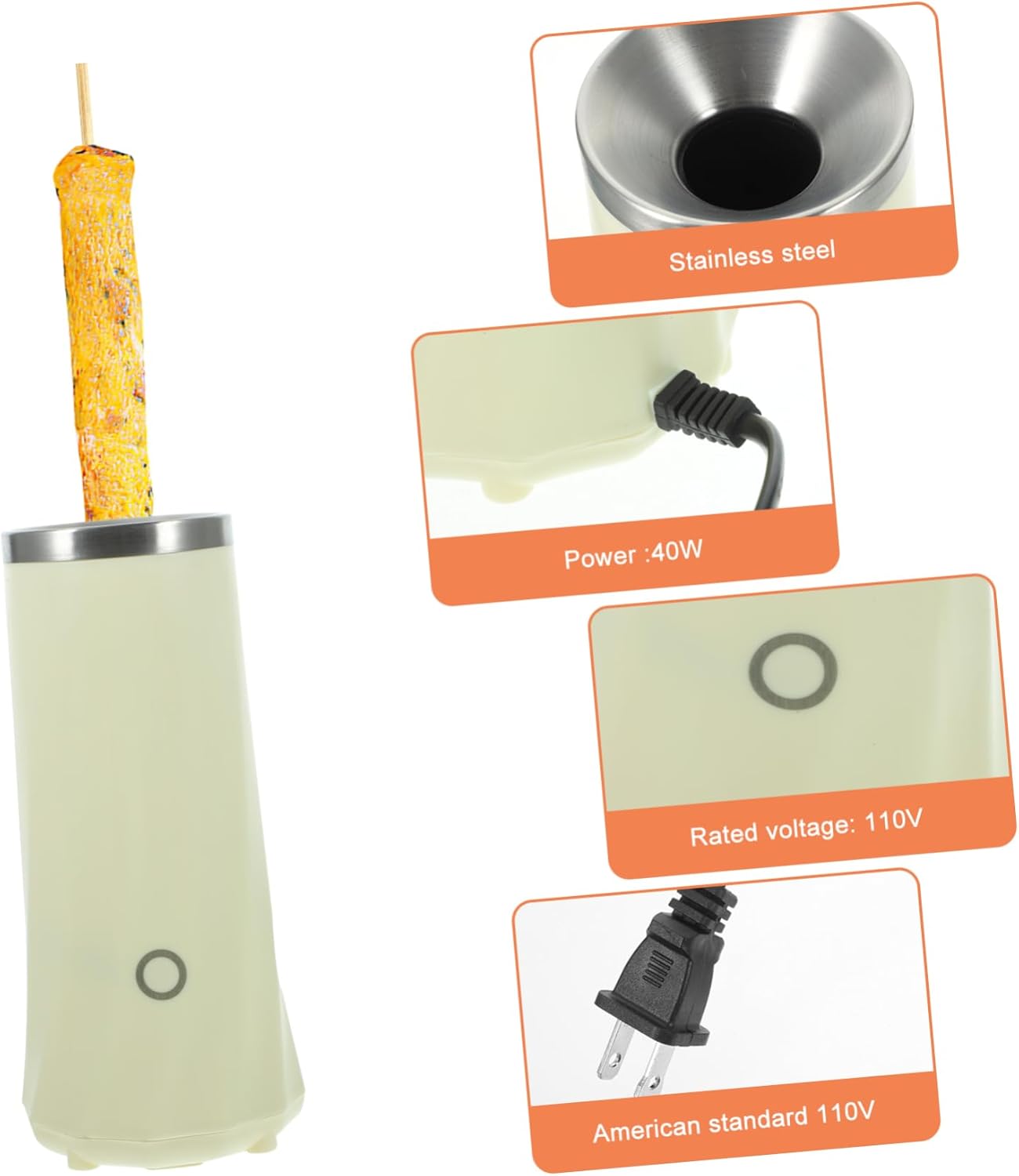 VALICLUD Electric Stainless Steel Egg Sausage Roll Maker Automatic Breakfast Cooker with Even Home Roll Machine for Healthy Egg and Sausage Breakfast Snacks