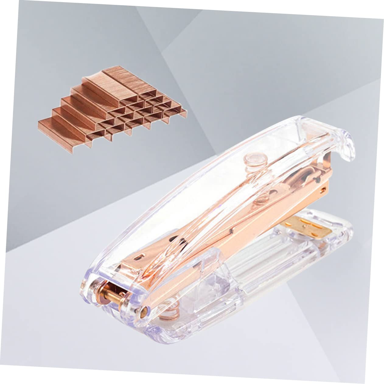 STOBOK 2stücke Gold Desktop Heftgerät Im Klassischen Modernen Design Für Büro Und Zuhause Heftgerät Kleine Schachtel Heftklammern Für Schule Home Office