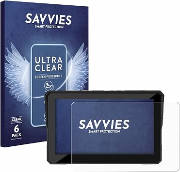 savvies 6 Pack Screen Protector Compatible with Carpuride W502 5" Protection Film Clear