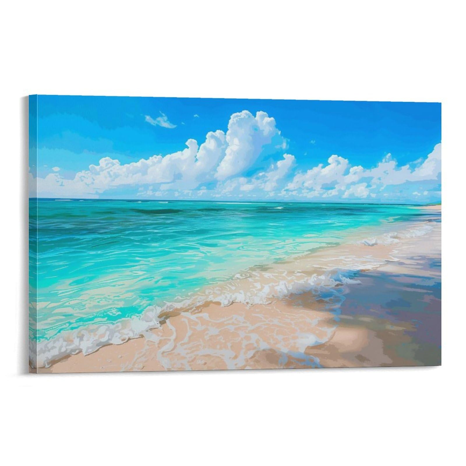 Amazon.co.jp: 絵画 夏のビーチ アートパネル ポスター 美しい海の景色