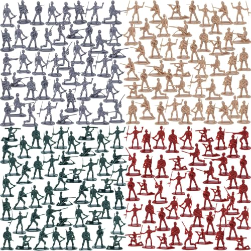 AMOR PRESENT 120PCS Army Men Military Set, Military Soldier Playset Army Men Action Figures, with Vehicles Aircrafts Assault Boats, Christmas Stocking...