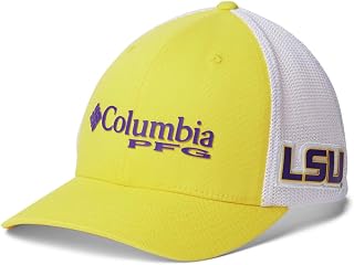 Columbia PFG - Gorra Unisex de Malla, Talla L/XL, Color Amarillo, Talla L/XL