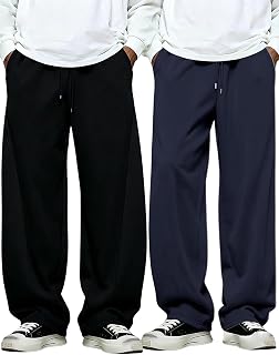 SOLY HUX Men's 2 Packs Athletic Sweatpants Baggy Sports Pants