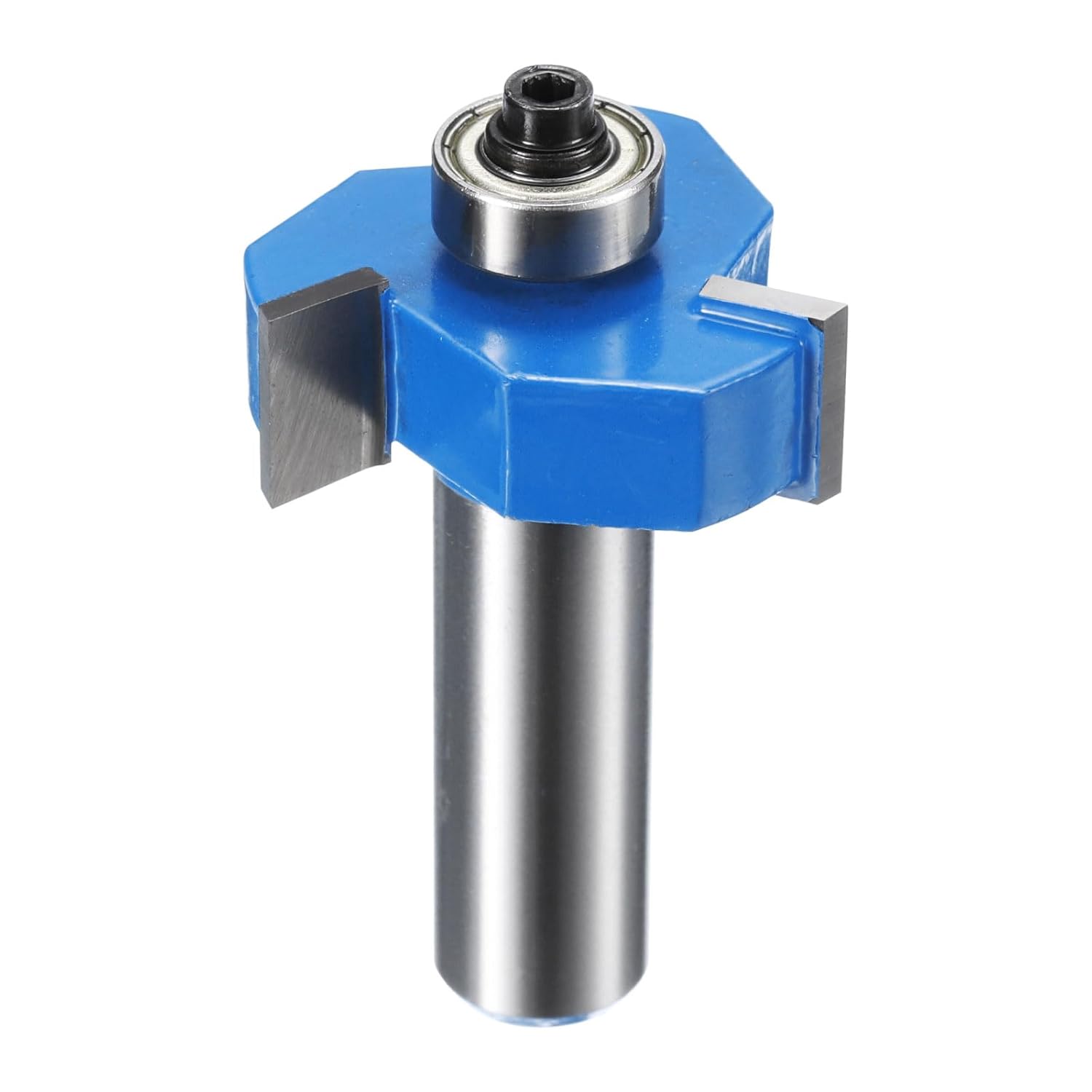 HARFINGTON T Slot Cutter Rabbet Router Bit 1/2" Shank 1-13/32" (36mm) x 15/32" (12mm) 3 Wing Carbide Slotting Cutter Rabbeting Slab Flattening Router Bits with Bearing for Wood