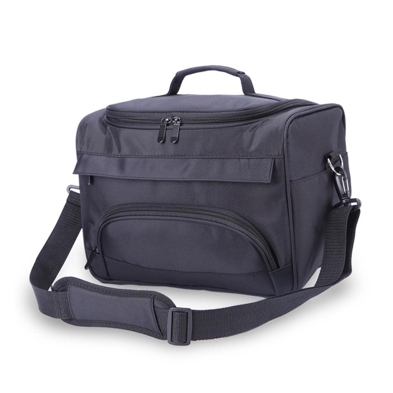 Healeved Paquet de Transport pour Coiffeur en Tissu Noir Bandoulière, Capacité et Compartiments Multiples pour Organiser Matériel et Accessoires de Salon de Coiffure