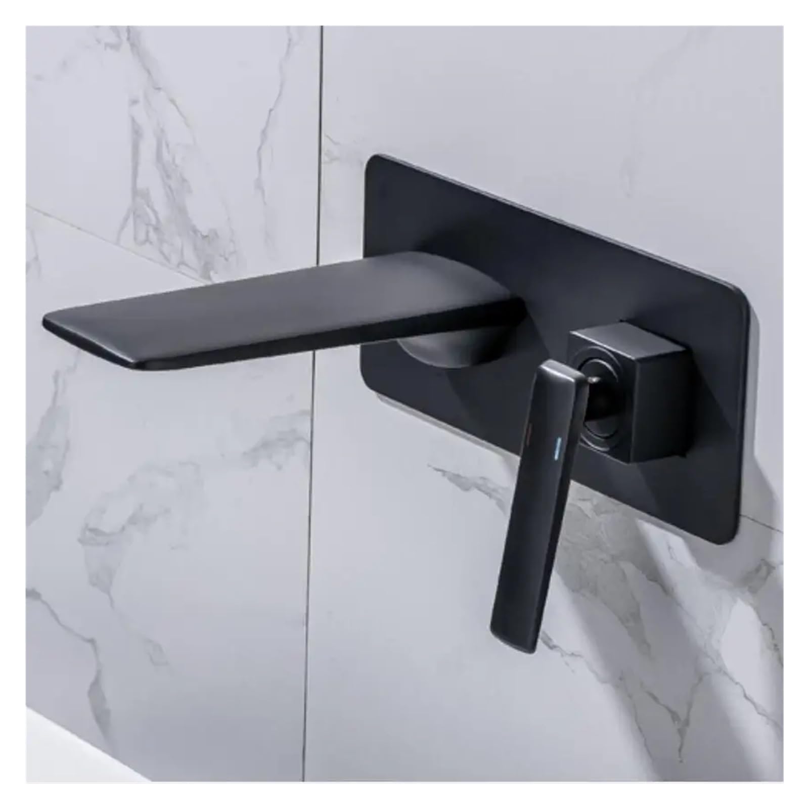 Robinet de salle de bain mural mitigeur laiton noir mat or rose lavabo