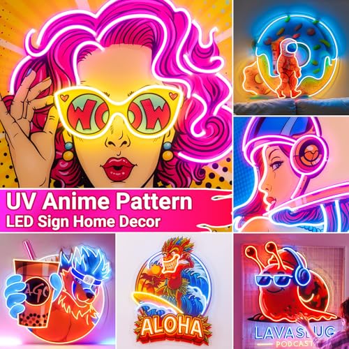 Image of Custom LOGO Neon Sign, Business LED Logo Sign Custom Neon UV Printed, Personalized Neon Light Up Logo Sign for Wall Decor, Large Neon Signs Customizable for Home Bar Beauty Salon Shop Company