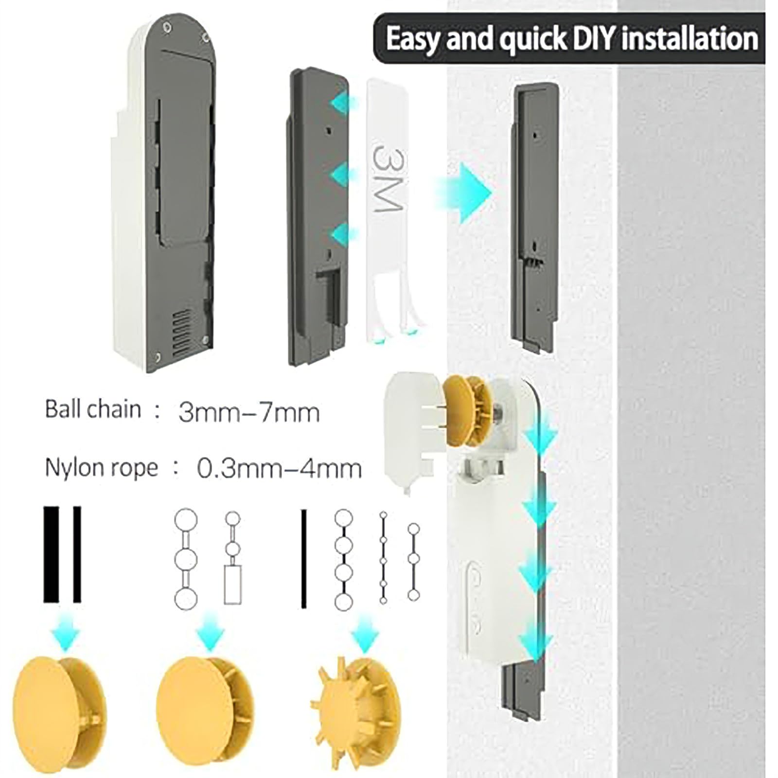 Motor Inteligente para Persianas, Abridor De Cortinas Motorizado con Control Remoto, para Persianas Verticales Y Enrollables, Automatización De Oficina En Casa Y Vida Inteligente.