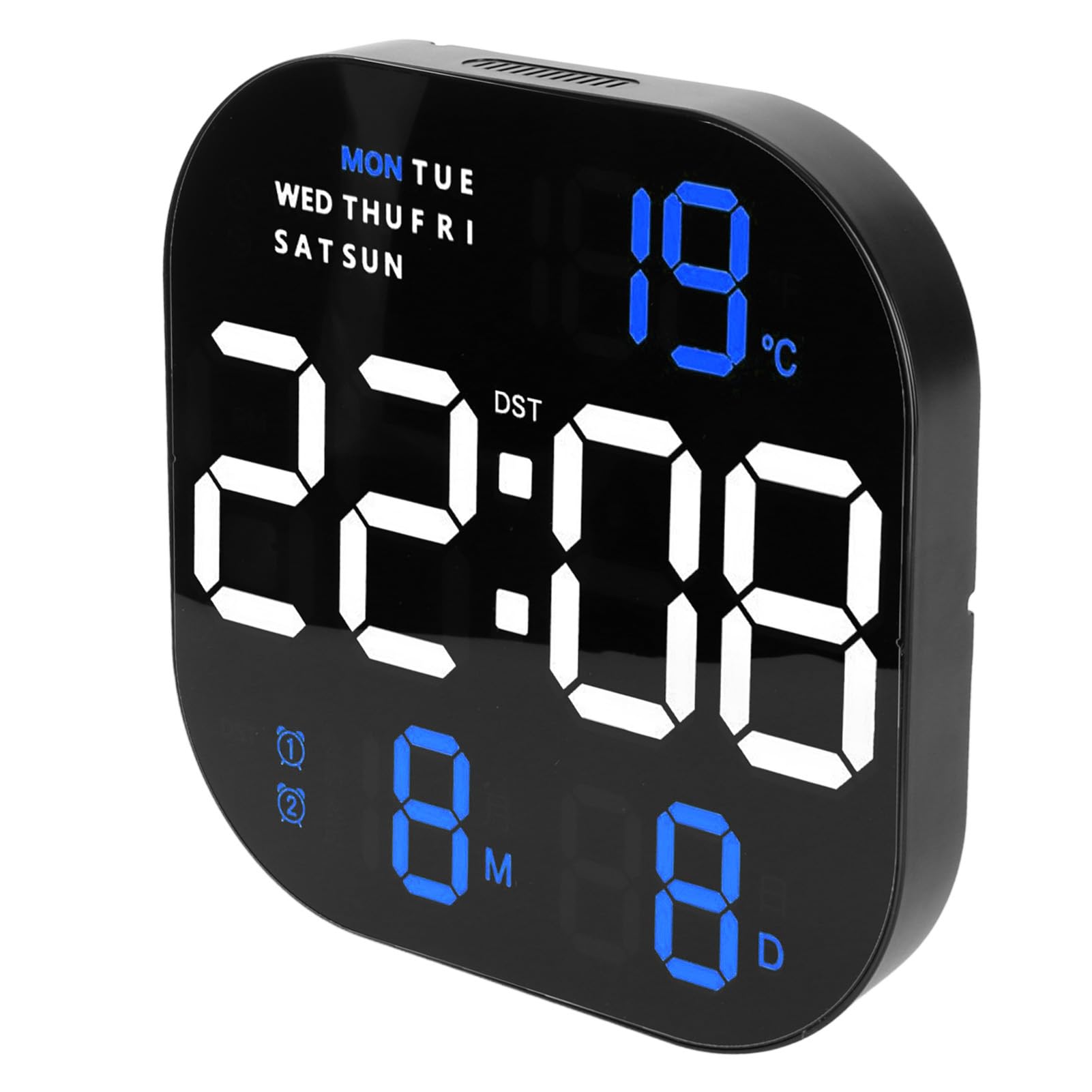 Reloj Digital LED de Pantalla Grande con Pantalla de Temperatura